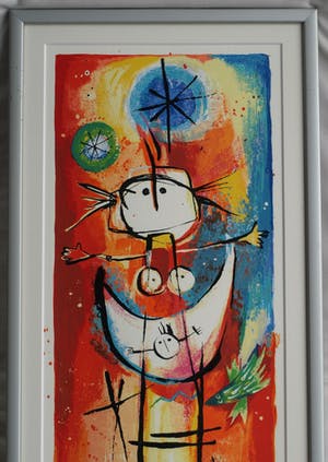 Angeles Nieto - 2-Luik , 2 zeefdrukken , Piel de Luna (‘Vriendschap’) – ingelijst - 2005 kopen? Bied vanaf 100!