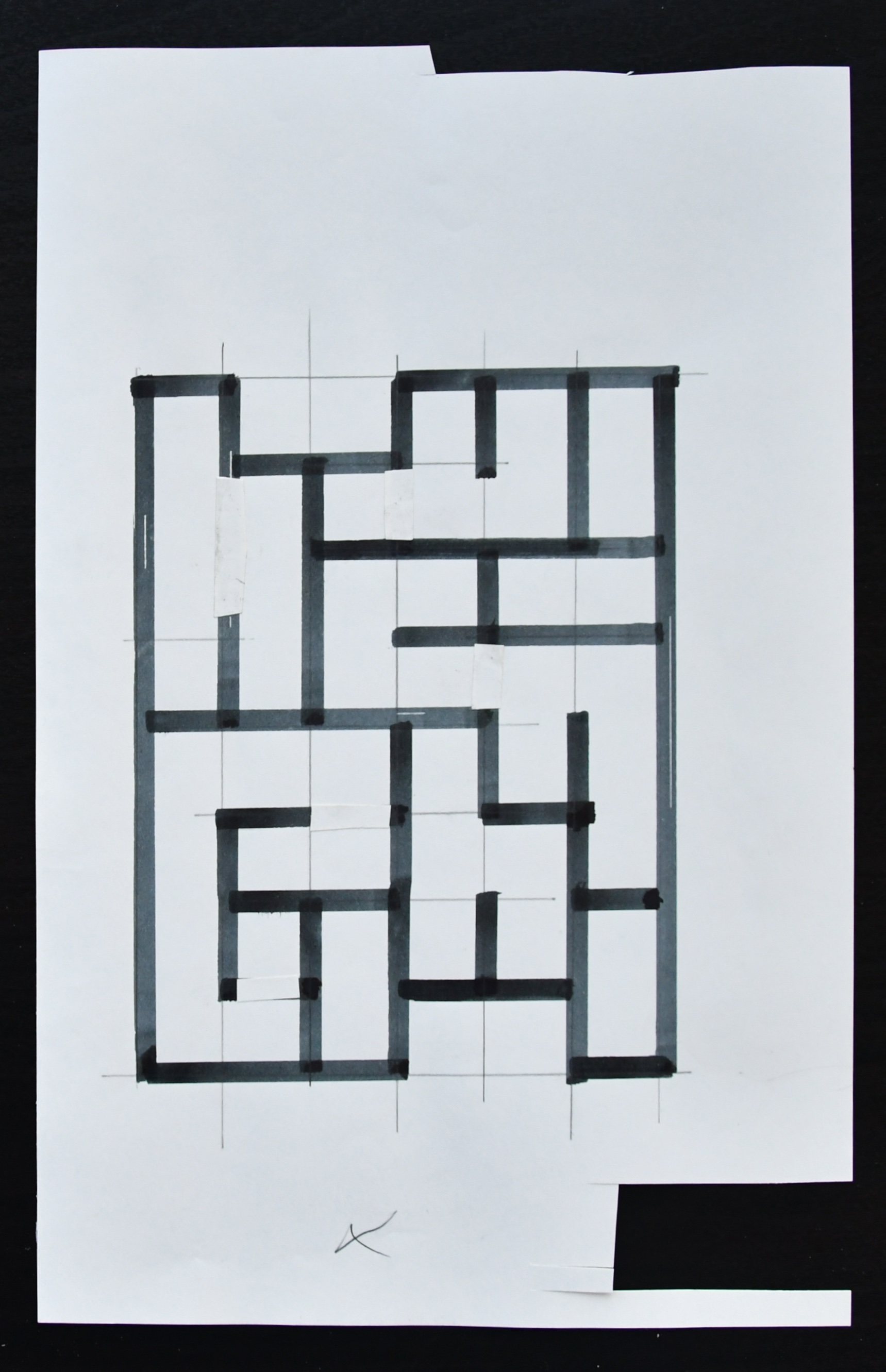 Siep van den Berg - #CONSTRUCTIVISTISCHE PENTEKENING # 1992, mint kopen? Bied vanaf 38!