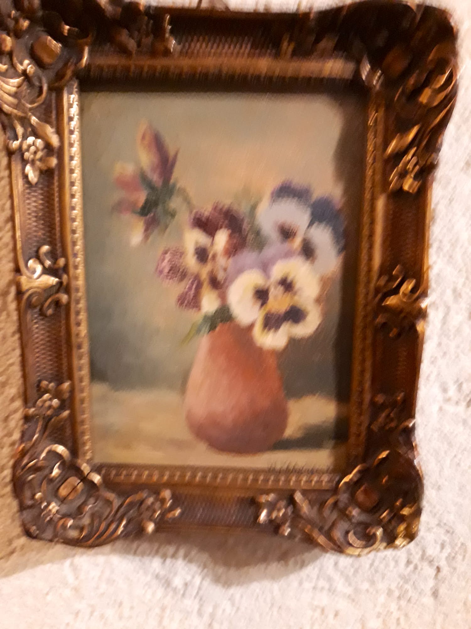 Willem Raaphorst - Viooltjes in pot, Bloemstilleven (Ingelijst) kopen? Bied vanaf 60!