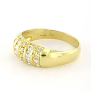 18k geelgouden ring met briljant geslepen diamant tot. 0.40ct kopen? Bied vanaf 375!