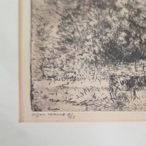 Wim Steijn - Twee etsen van landschappen kopen? Bied vanaf 45!