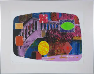 Jelis van Dolderen - 5 zeefdrukken op papier, Hotel Ripotot - Ingelijst kopen? Bied vanaf 80!