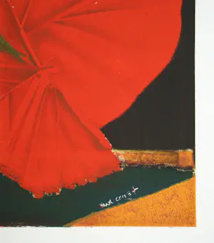 Max Ernst - Rote Blume - Lithografie in beperkte oplage - 1960 - Mourlot - gesigneerd kopen? Bied vanaf 350!