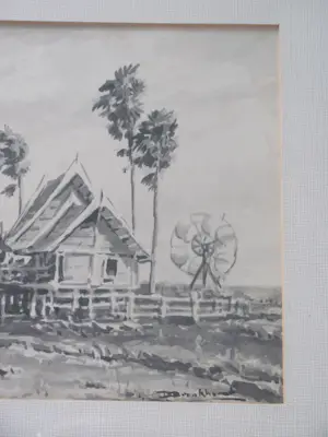 Buy David Bronkhorst - Zuidoost-Aziatisch landschap.? Bid from 50!