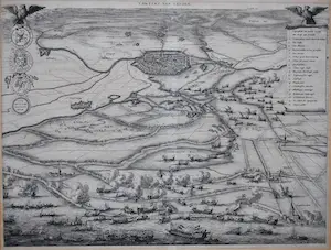 Coenraet Decker - 't Ontzet van Leiden, 1574 - kopergravure kopen? Bied vanaf 90!