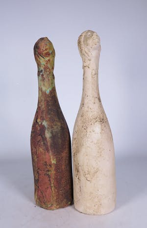 Sjer Jacobs - Keramiek, Flessen met hoofden kopen? Bied vanaf 1!