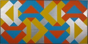Evert Jan Monroy - Acryl op doek, 1b (Abstract geometrische compositie) - Ingelijst (Zeer groot) kopen? Bied vanaf 200!