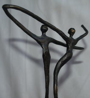 Corry Ammerlaan - Beeld op sokkel , 2 Dansers kopen? Bied vanaf 1!