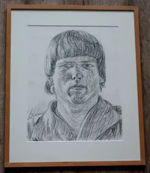 Philip Akkerman - Ingelijste tekening: Zelfportret - 1986 kopen? Bied vanaf 795!