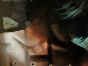 Roger Braun - Opmerkelijk airbrush schilderij vrouwelijk Naakt kopen? Bied vanaf 1!