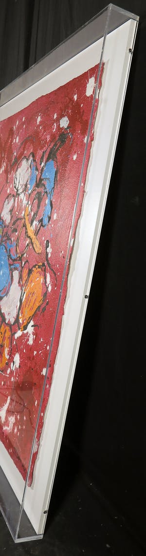 Don Ken - Gemengde techniek op papier, Gogogo - Ingelijst kopen? Bied vanaf 1!