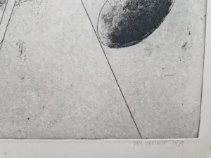 Jan Hoving - Groningen - monochrome ets&aquatint "figuur op stoel" zeer kleine oplage (5) kopen? Bied vanaf 42!