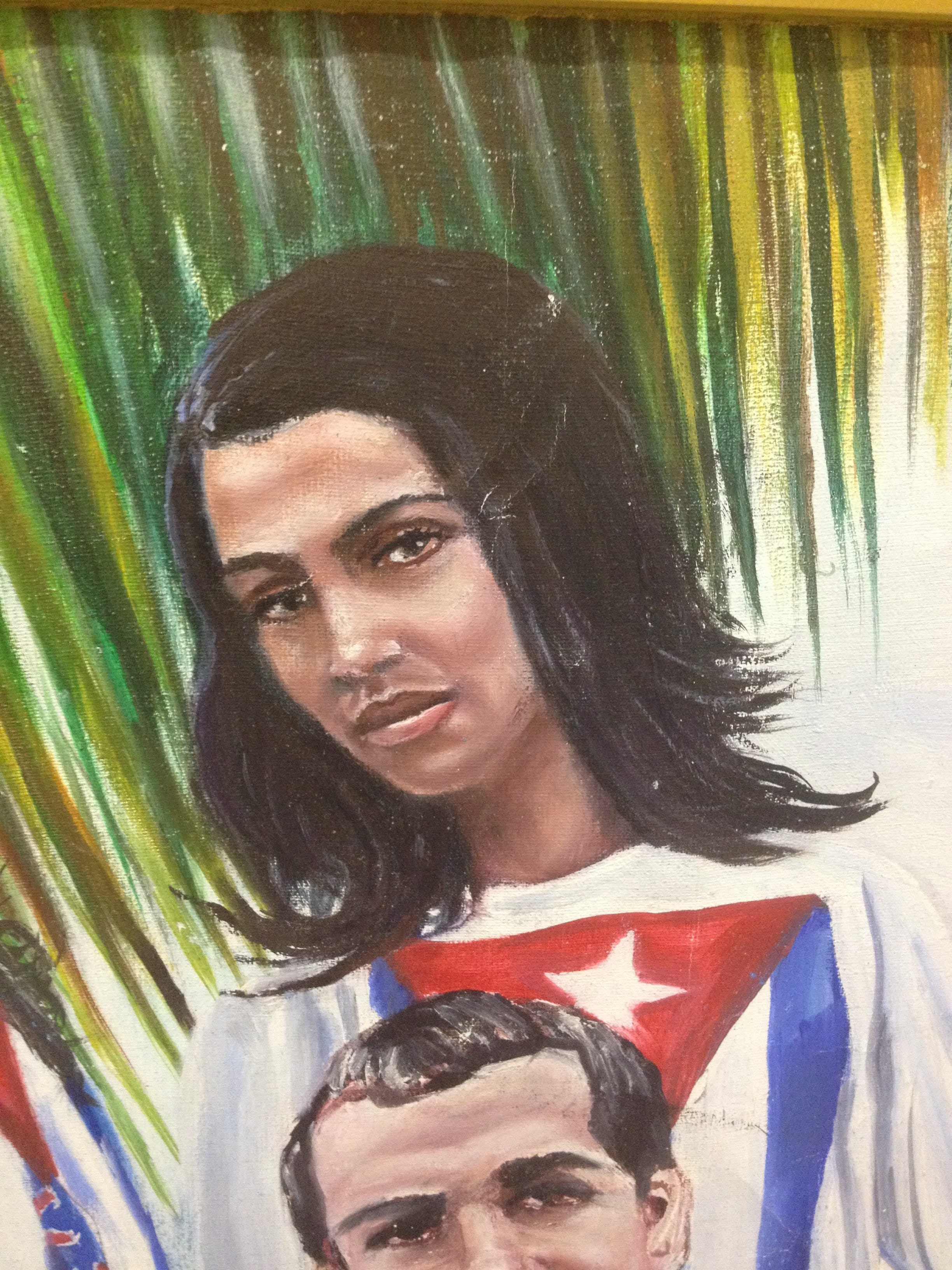 Niet of onleesbaar gesigneerd - Olieverf op doek - Groepsportret Cuba 2009 kopen? Bied vanaf 1!