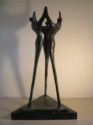 Corry Ammerlaan - Samenwerking op Niveau - grootste versie in brons - 45 cm kopen? Bied vanaf 400!