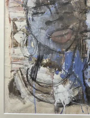 Wim Bosma - Vrouw met masker. Afrikaanse sfeer. kopen? Bied vanaf 399!