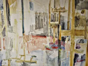 Niet of onleesbaar gesigneerd - GROOT geometrisch abstract olieverf gesigneerd ENGEL 1985 kopen? Bied vanaf 1!