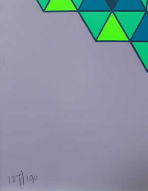 Victor Vasarely - Geometrisch abstracte compositie, zeefdruk (ingelijst) kopen? Bied vanaf 350!