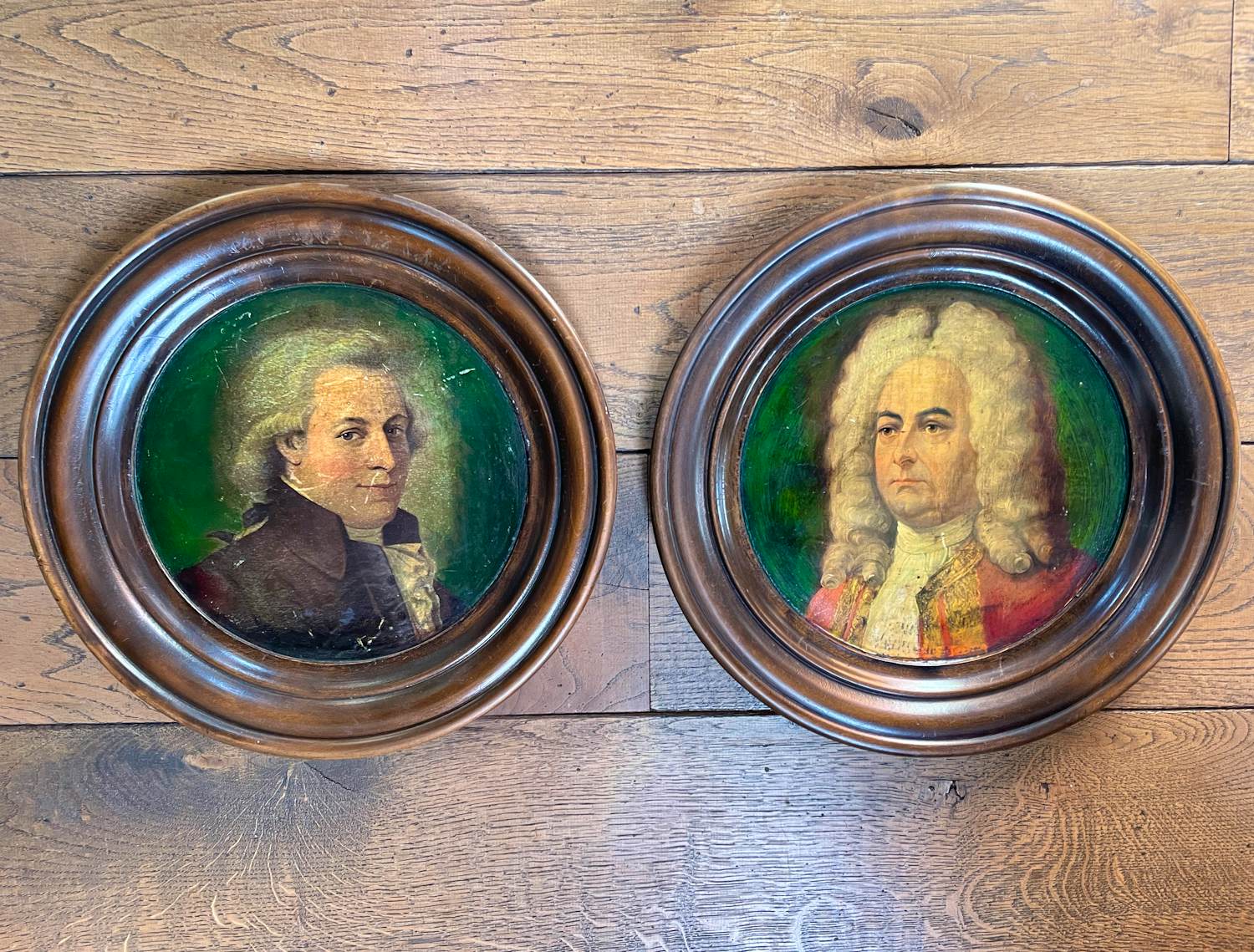 Onbekend - 2 portretten - Wolfgang Amadeus Mozart & George Frideric Händel kopen? Bied vanaf 60!