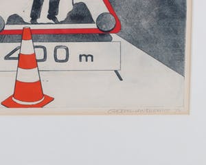 Gerard van Kerkhof - Ingekleurde ets. Titel, "Werk in uitvoering nabij Parijs". kopen? Bied vanaf 20!