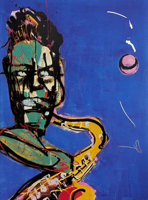 Herman Brood - De saxofonist, zeefdruk kopen? Bied vanaf 375!