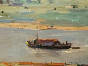 Ben van Londen - Gezicht op de Nederrijn vanaf de Grebbeberg bij Rhenen kopen? Bied vanaf 350!