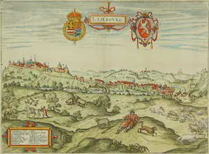 Ludovico Guicciardini - Aanzicht op de stad Limburg - België kopen? Bied vanaf 35!