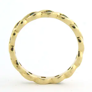 14k geel gouden hele alliance ring bezet met smaragd - ringmaat 17.75 kopen? Bied vanaf 160!