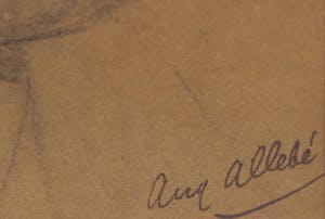 August Allebe - Potloodstudie van handen kopen? Bied vanaf 1!