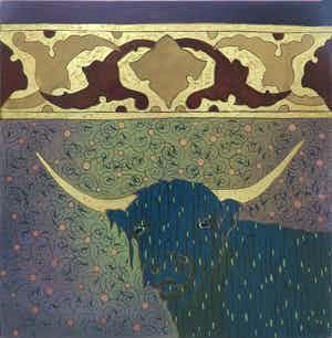 Valentin Bakardjiev - Gemengde techniek op doek, Zonder titel (Groot) verkocht voor € 100!