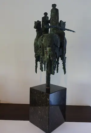 Brons (Onbekend) - "Toernooiridders " in brons TOPBEELD! kopen? Bied vanaf 450!