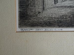 Willem Hopman - Ingelijste ets , Gedempte Baansloot Alkmaar kopen? Bied vanaf 35!