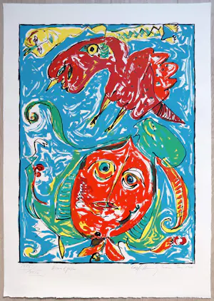 Carl-Henning Pedersen - Himmelfahrten, litho (groot) kopen? Bied vanaf 325!