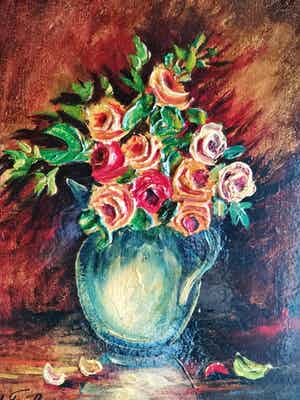 Jean-Jacques Foulon - Bloemen stilleven verkocht voor € 75!