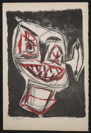 Karel Appel - Cinq lithographies en couleurs met tekst van Hugo Claus, zeer kleine oplage! kopen? Bied vanaf 7500!