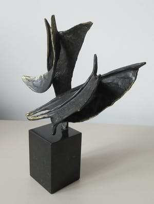 Bernadette Leijdekkers - Bronzen beeld "Wind in de zeilen" kopen? Bied vanaf 70!