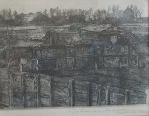 Antoon Derkzen van Angeren - Ets "Huizen van de Postbode" in Schipluiden kopen? Bied vanaf 64!