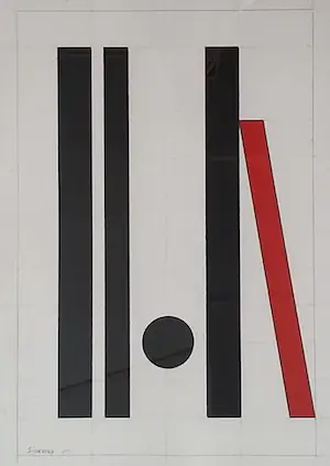 Wim Sinemus - Abstracte voorstelling kopen? Bied vanaf 525!