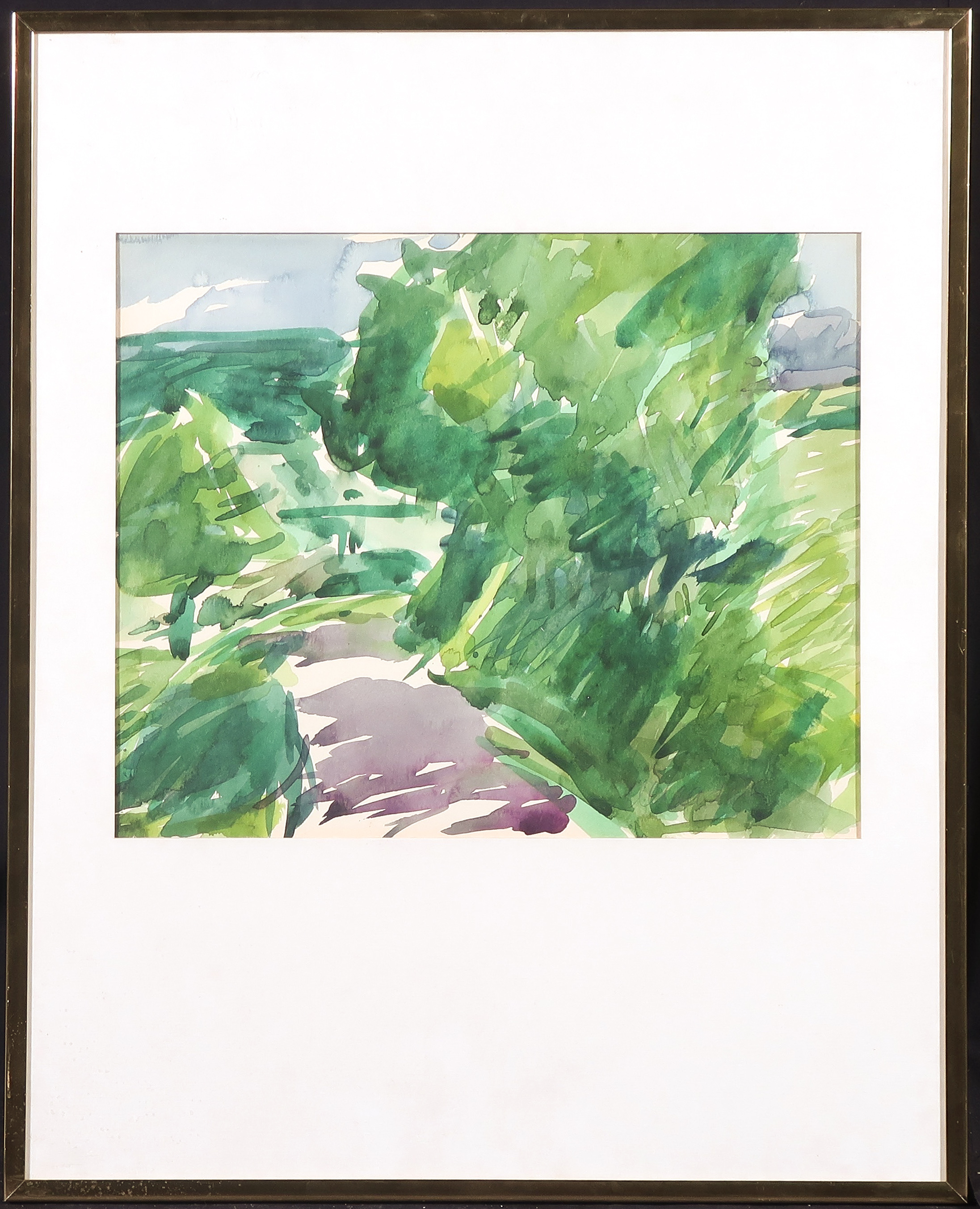 Toon de Haas - Aquarel, Frankrijk - Ingelijst verkocht voor € 40!