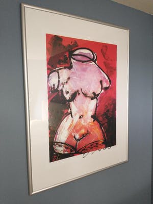 Herman Brood - Torso Red, zeefdruk (mooi ingelijst, groot) kopen? Bied vanaf 695!