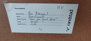 Fon Klement - Rose sur fond bleu - H.C.eigendruk kopen? Bied vanaf 195!