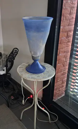 Murano Glas - Vintage Italiaanse Design Lamp - Handgeblazen Scavo Glas - XL Model kopen? Bied vanaf 295!