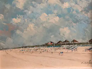 Pierre Stefani - Strandgezicht bij Bloemendaal aan Zee / Zandvoort kopen? Bied vanaf 250!