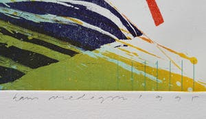 Hans Vredegoor - L’ile en bleu, aquatint ets kopen? Bied vanaf 30!