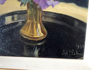 Niet of onleesbaar gesigneerd - Viooltjes, Lelietjesvandalen, Vergeetmijnietjes in vaasje -Joh.J.Galino kopen? Bied vanaf 1!