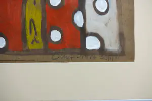 Bart Drost - Gouache op papier, Aangekleed Leed - Ingelijst kopen? Bied vanaf 40!