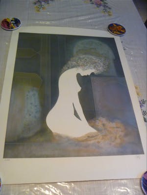 Guy Ribes - Titel: Nu. (Naaktmodel) : Lithografie in prachtige pasteltinten kopen? Bied vanaf 55!