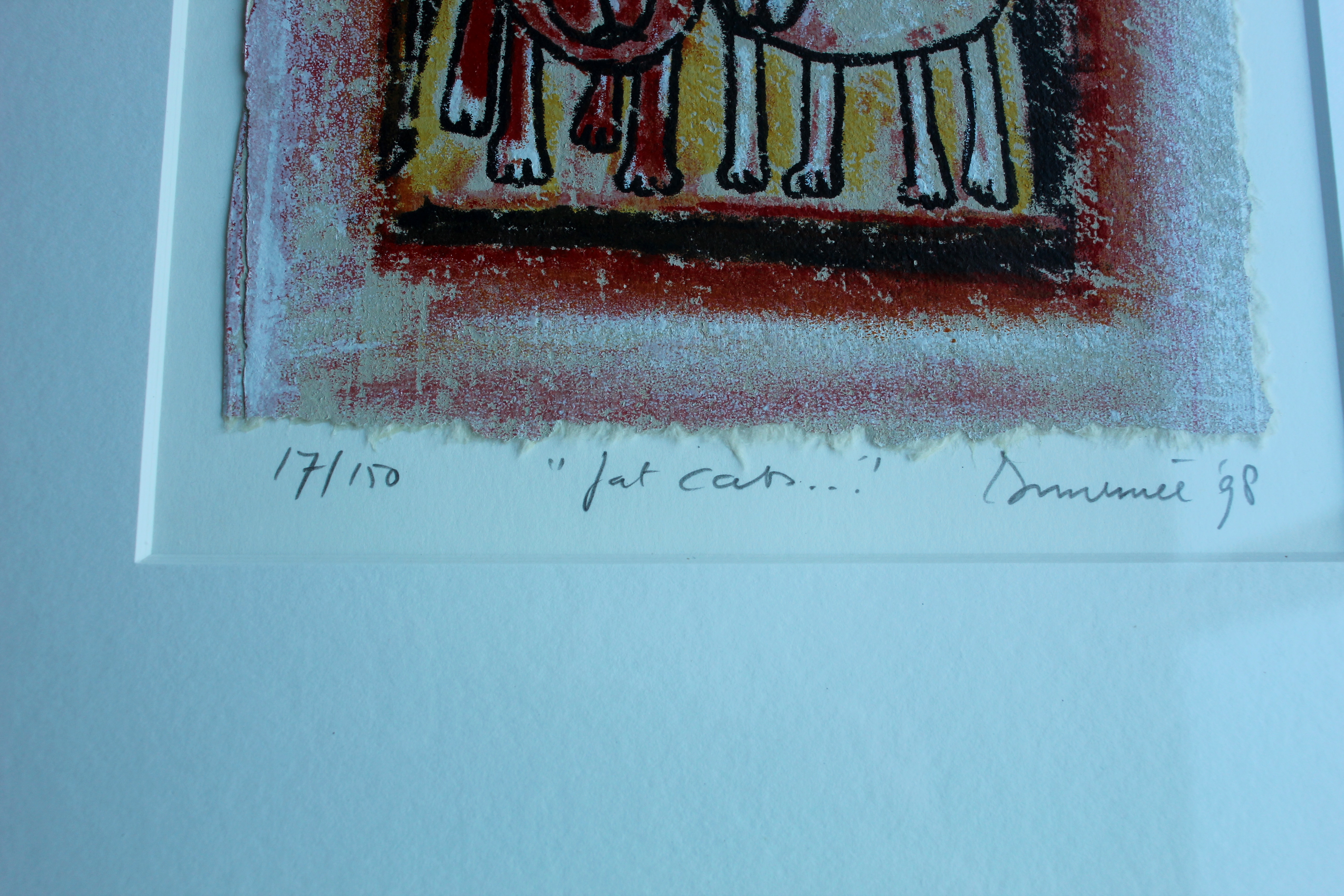 Hans Innemee - zeefdruk: Fat Cats - 1998 kopen? Bied vanaf 79!