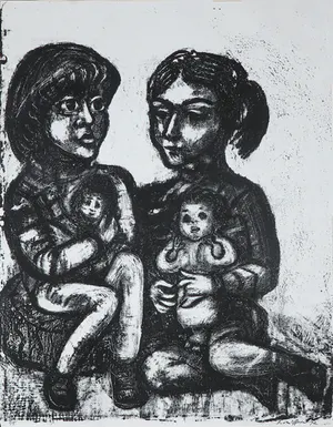 Hans van Efferen - Litho, Zonder titel kopen? Bied vanaf 1!