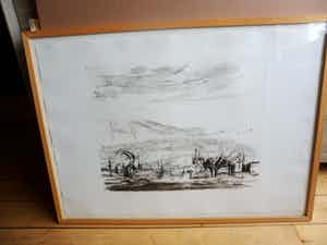 Wilfred Voet - Ets. landschap verkocht voor € 35!