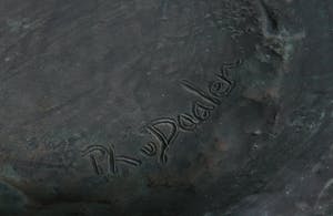 Phonse van Daalen - Groot bronzen vogelbad met vogels op tak kopen? Bied vanaf 1000!